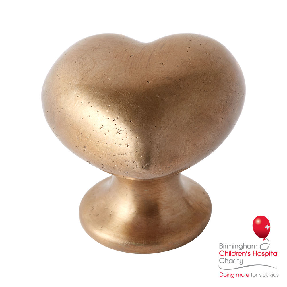 Whimsical Heart Silicon Bronze Cabinet Knob