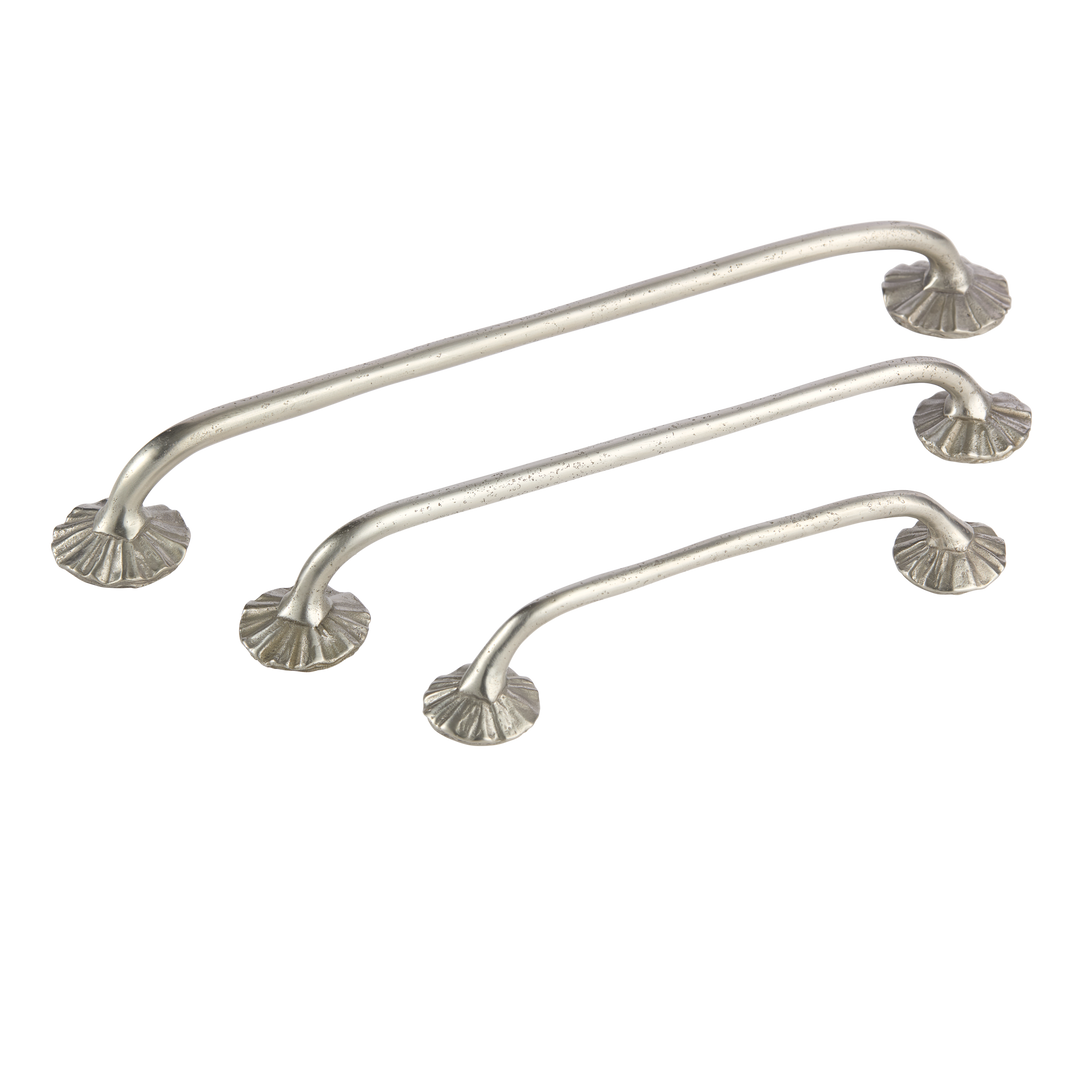 Whimsical Cabinet Handle shown in white bronze. 