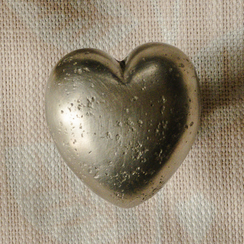Whimsical Heart White Bronze Cabinet Knob
