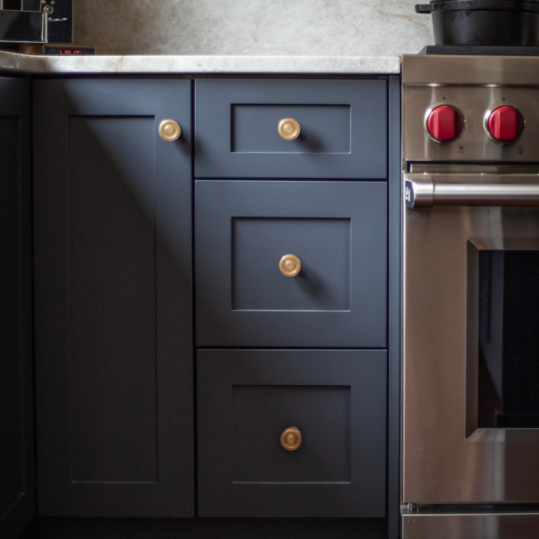 Design by Lindsay Laine Interiors. Product shown in our aged brass (BEL) finish.