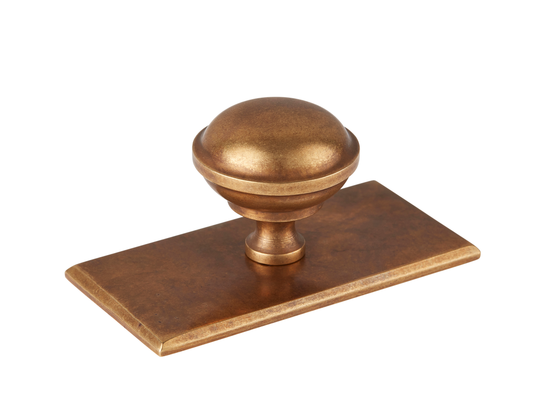 Sample of Queslett Cabinet Knob with Rectangular Backplate