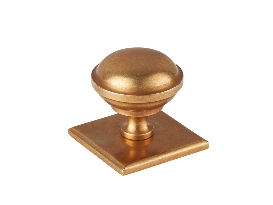 Sample of Queslett Cabinet Knob with Square Backplate